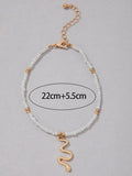 Simple Fashion Jewelry Shell Beaded Single Layer Anklet Beach Wind Rice Beads Foot Decoration