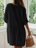 Loose Button Dress