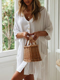 Loose Button Dress