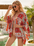 Short Beach Cover Up Kimono