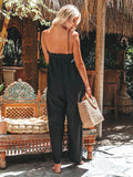 High-waisted wide-leg jumpsuit