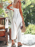 High-waisted wide-leg jumpsuit