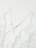 Sexy deep V-neck backless suspender dress lace beach dress
