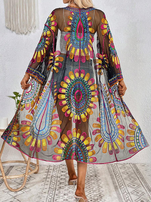 Lace tie cover up