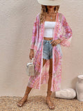 Lace tie cover up