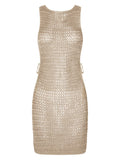 Side embellished khaki cover up